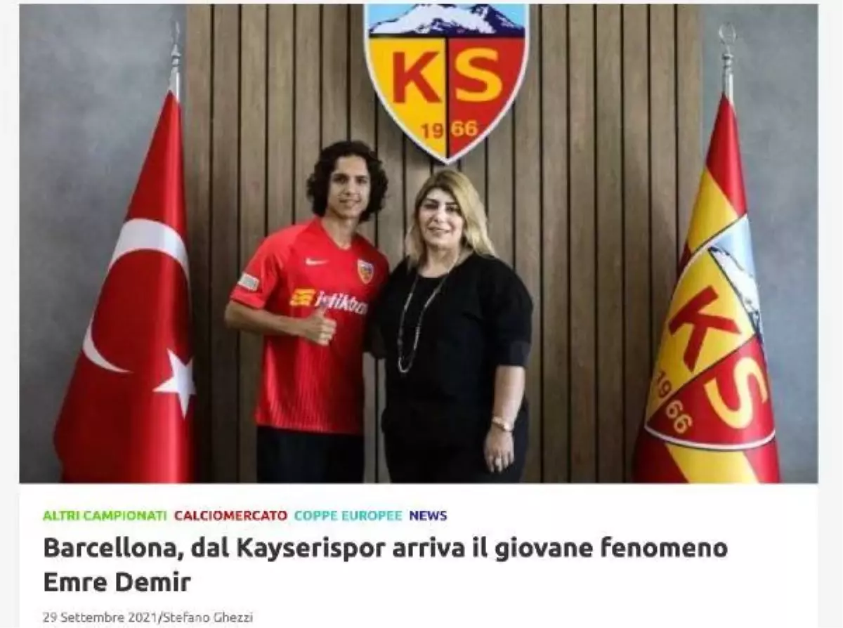 Barcelona\'ya Türk yetenek: Emre Demir, İtalya\'da manşetlerde