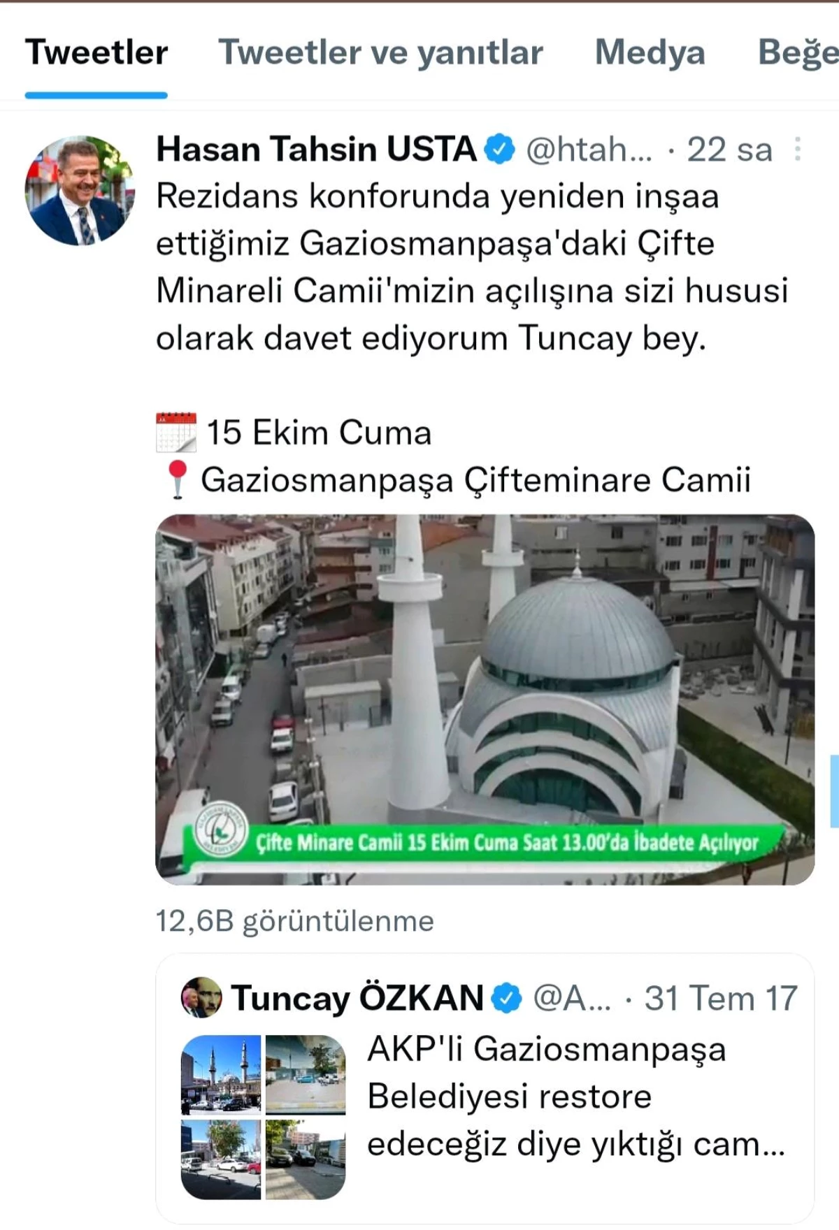 Başkan Usta\'dan CHP\'li Tuncay Özkan\'ın \'cami yerine rezidans yaptı\' iddiasına tokat gibi yanıt