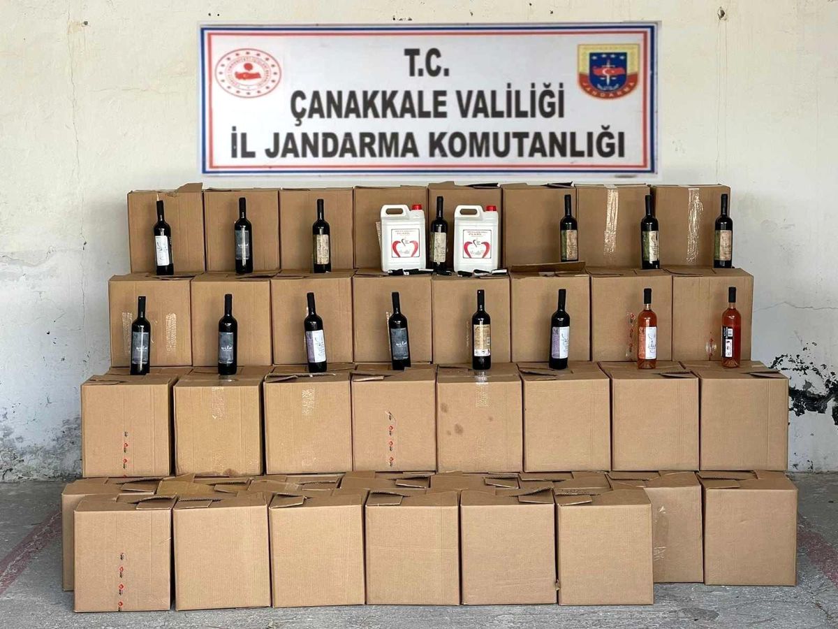 Bozcaada\'da kaçak içki operasyonu