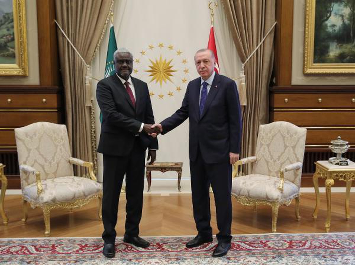 Cumhurbaşkanı Erdoğan, Afrika Birliği Komisyonu Başkanı Mahamat\'ı kabul etti