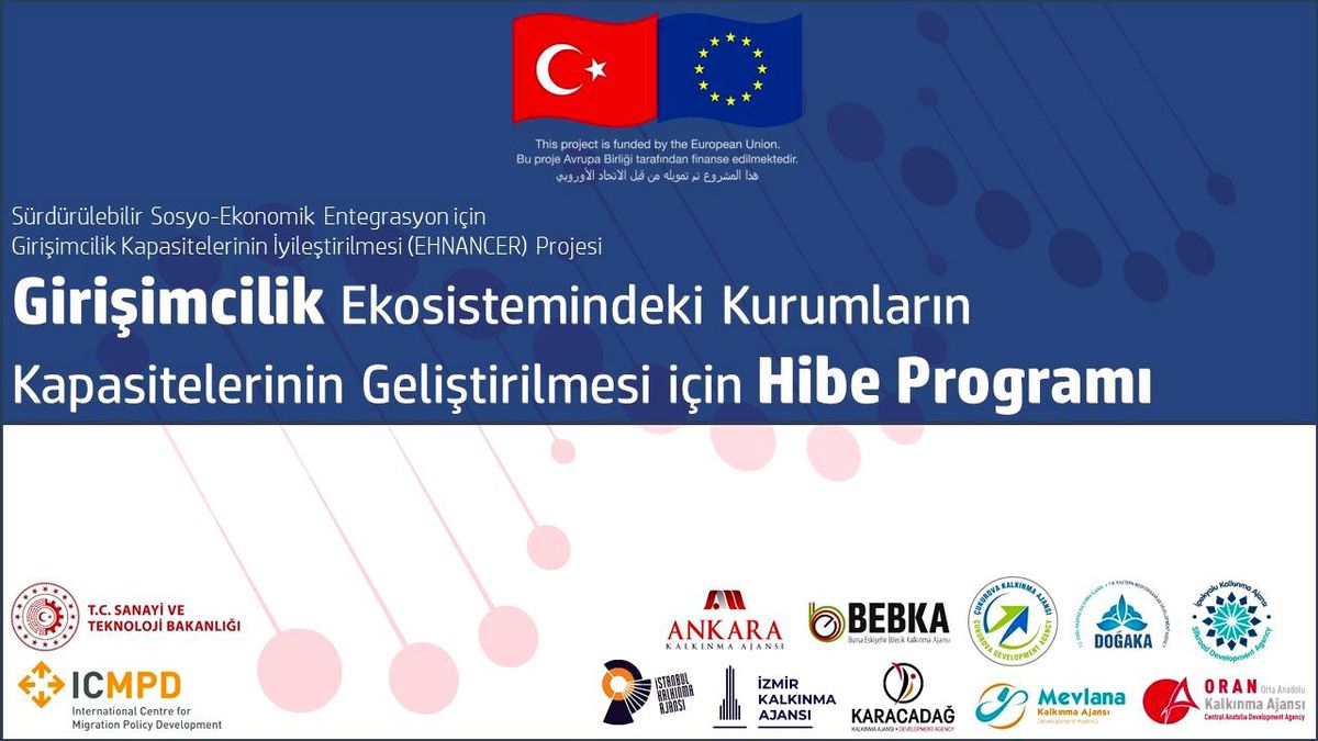 Türk ve Suriyeli girişimcilere yönelik iş geliştiren kurumlara hibe desteği