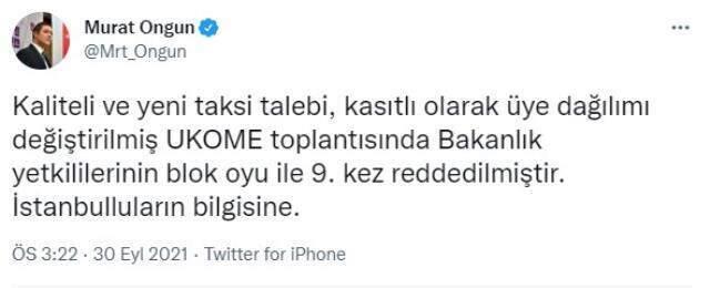 İBB teklif etmekten, UKOME reddetmekten bıkmadı! Bin adet yeni taksi teklifi 9. kez reddedildi İBB teklif etmekten, UKOME reddetmekten bıkmadı! Bin adet yeni taksi teklifi 9. kez reddedildi