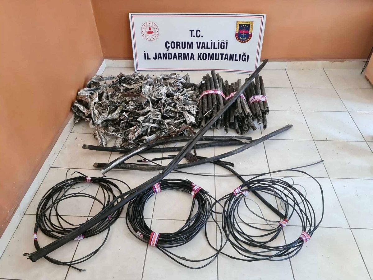 Son dakika... Jandarma\'dan kablo hırsızlarına suçüstü