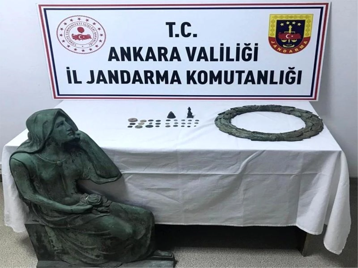 Son dakika haberleri | Ankara İl Jandarma Komutanlığından tarihi eser kaçakçılarına operasyon