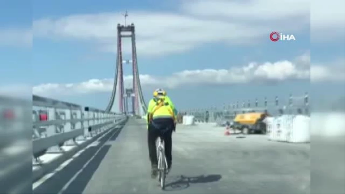 Çanakkale Köprüsü\'nü bisikletle geçen ilk kişi oldu
