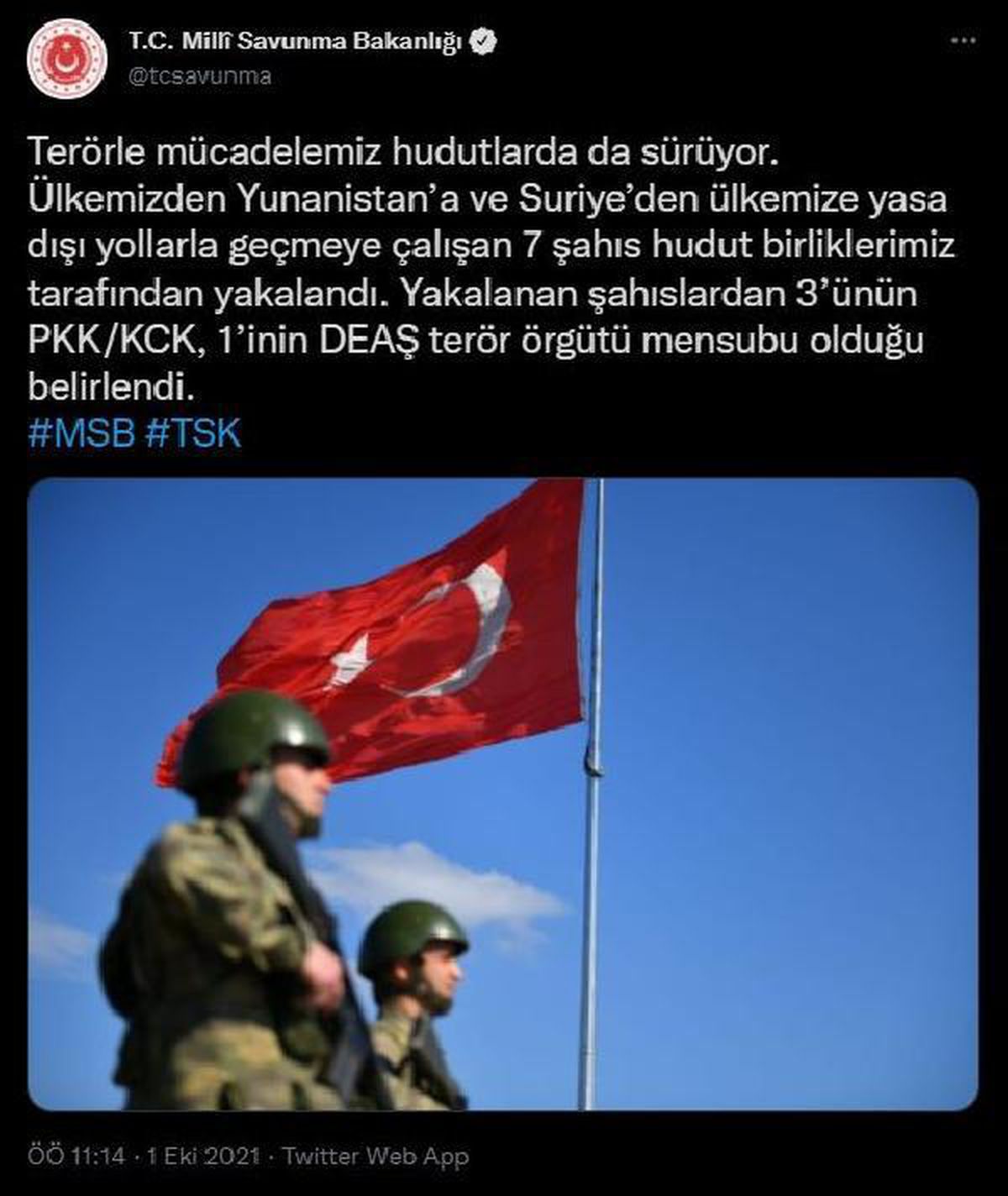 Yunanistan ve Suriye sınırında 4\'ü terörist 7 kişi yakalandı