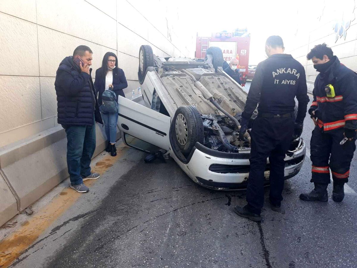 Son dakika... Ankara\'da trafik kazası: 1 yaralı