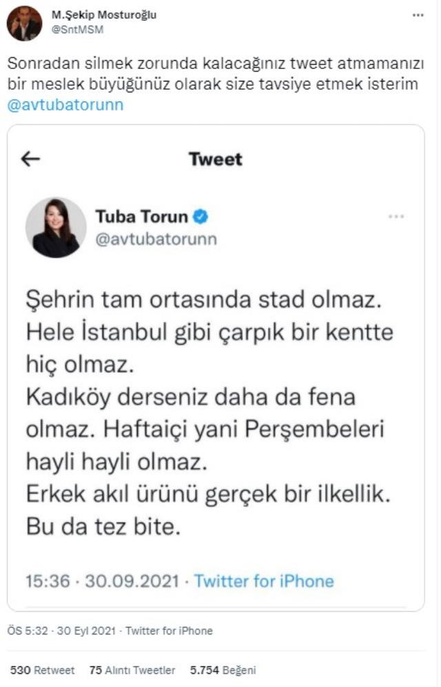 Fenerbahçe Stadyumu'ndan rahatsız olan CHP'li Tuba Torun'a tepki yağıyor! Ortalık karıştı