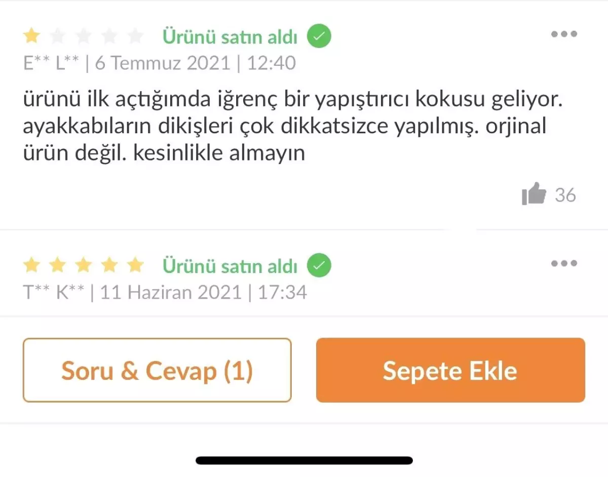 Trendyol\'da satılan taklit ayakkabılar kullanıcıları çileden çıkartıyor