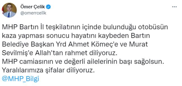 Bartın Belediye Başkan Yardımcısı Ahmet Kömeç'in yaşamını yitirdiği midibüs kazası kameraya böyle yansımış