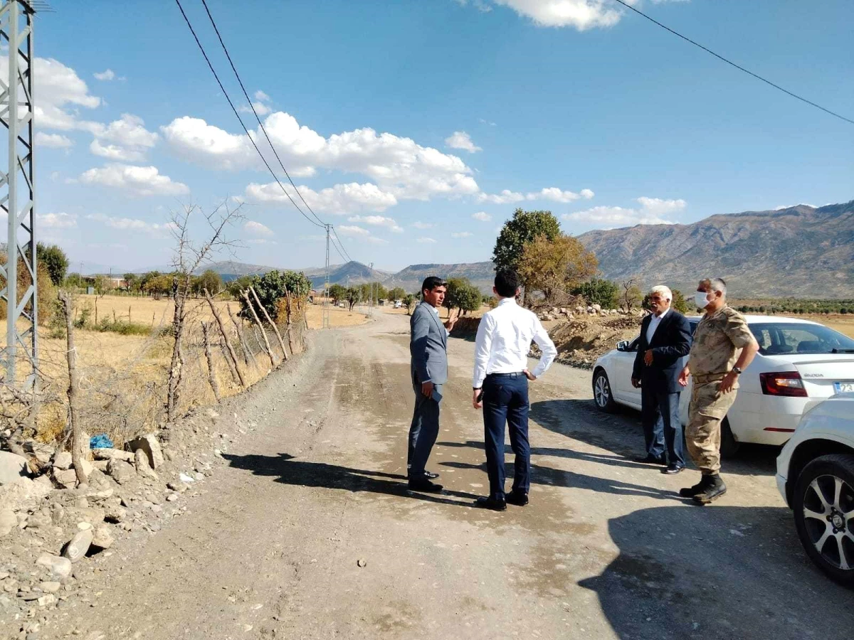 Kaymakam Şan, yol yapım çalışmalarını inceledi