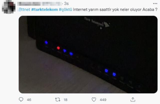 Türkiye genelinde kullanıcılar genel ağ bağlanak problemi yaşıyor