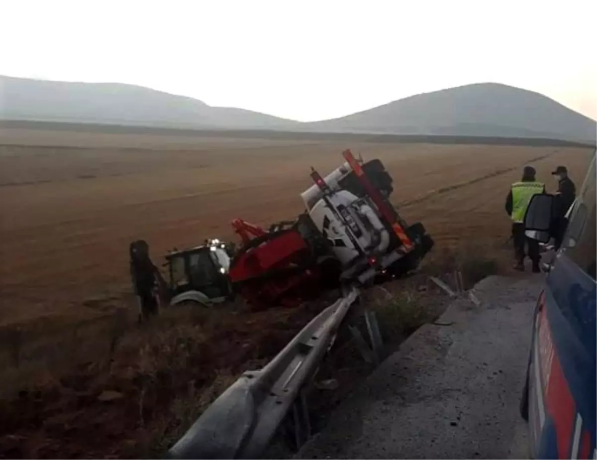 Kütahya\'da beton mikseri devrildi: 1 ölü, 1 yaralı