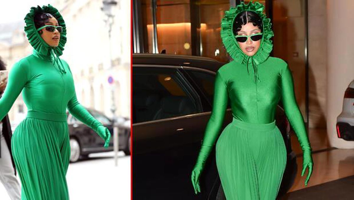Cardi B\'nin tuhaf kıyafeti olay oldu: Sanki animasyon film karakteri