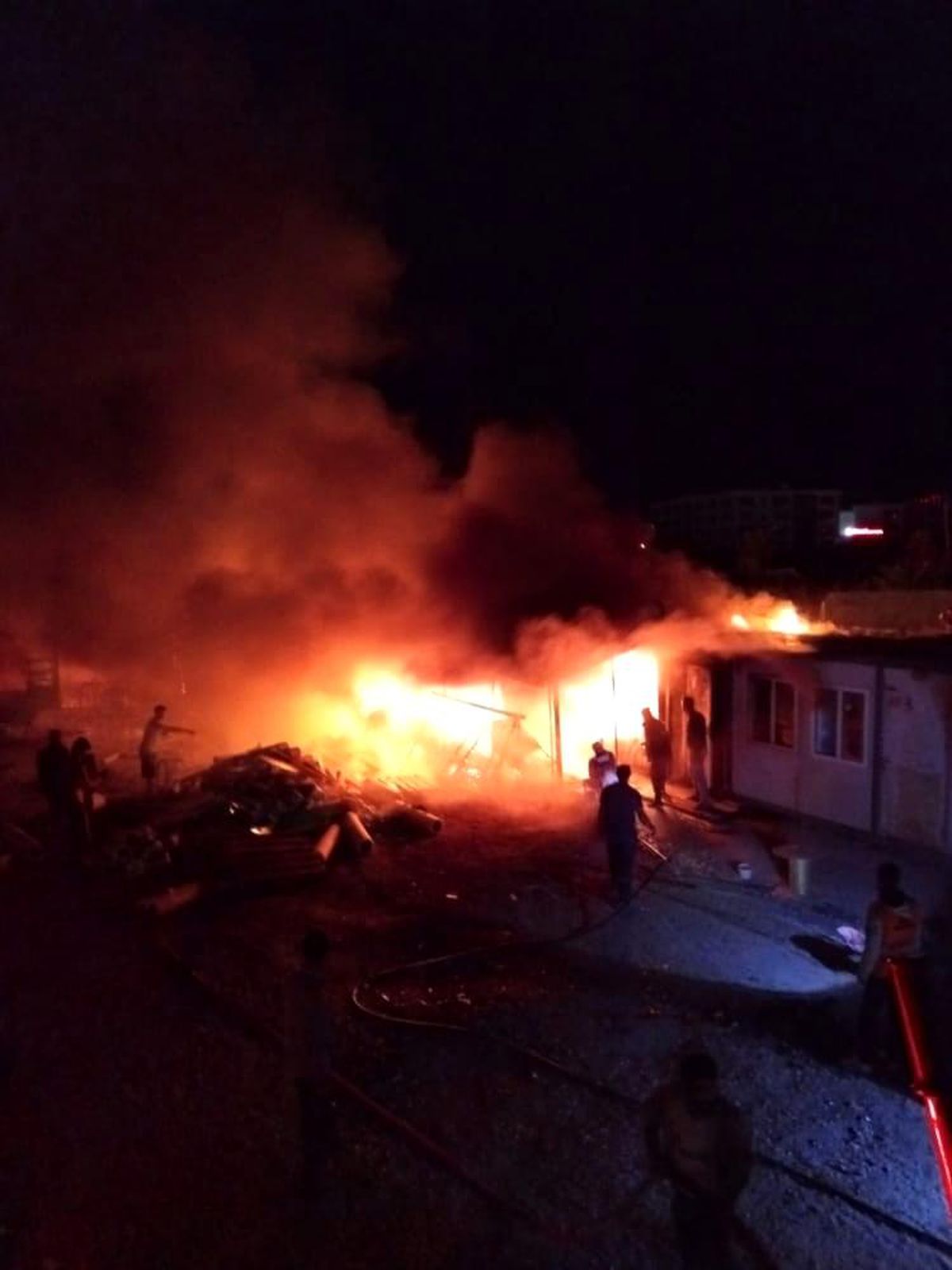 Son dakika! Elazığ\'da işçilerin kaldığı konteynerde yangın