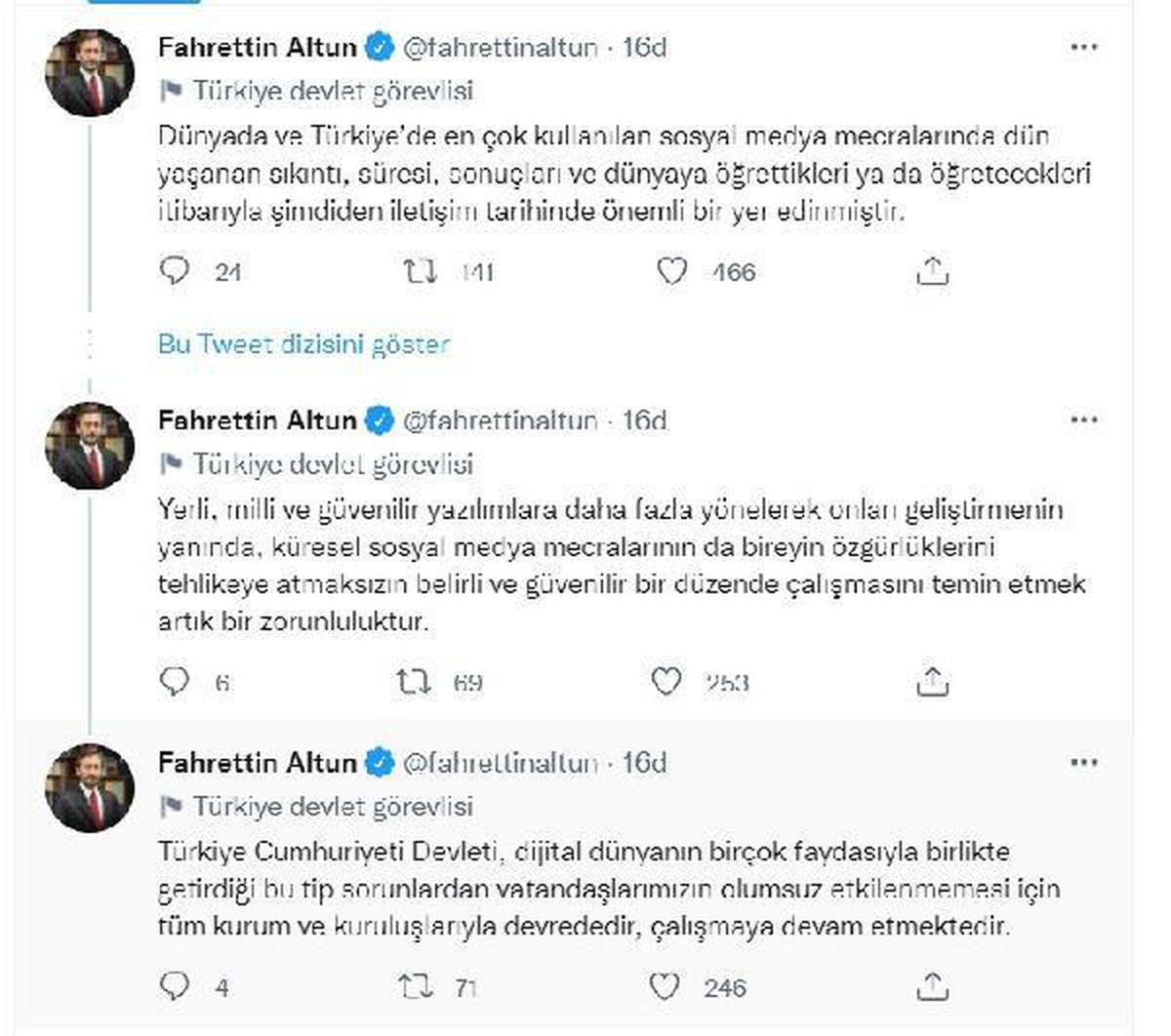 İletişim Başkanı Altun: Yerli, milli ve güvenilir yazılımlara daha fazla yönelmeliyiz