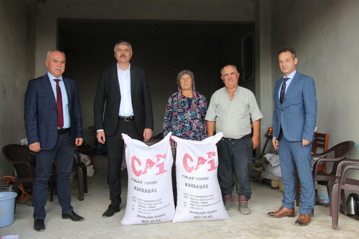 Edirne\'de üreticilere yüzde 75 hibeli yem bitkisi tohumu dağıtıldı
