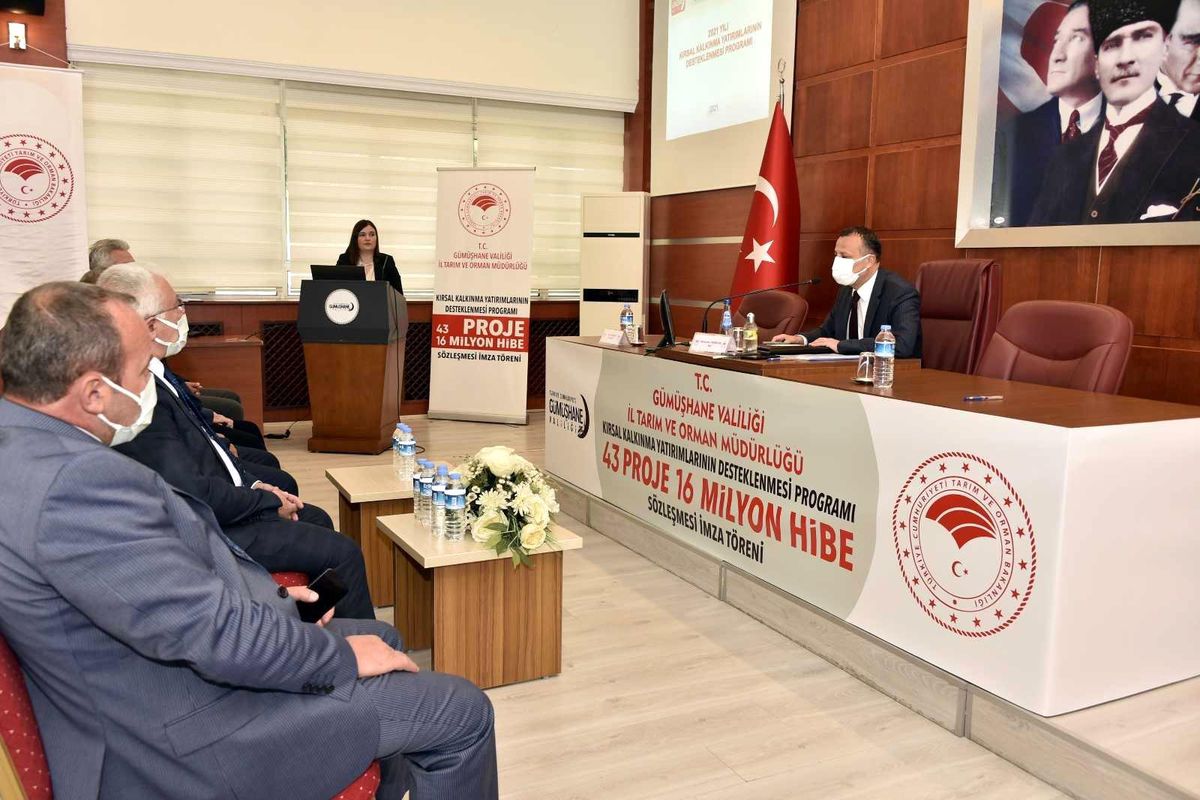 Gümüşhane\'de 16 milyon hibe tutarlı projeler için imza töreni düzenlendi