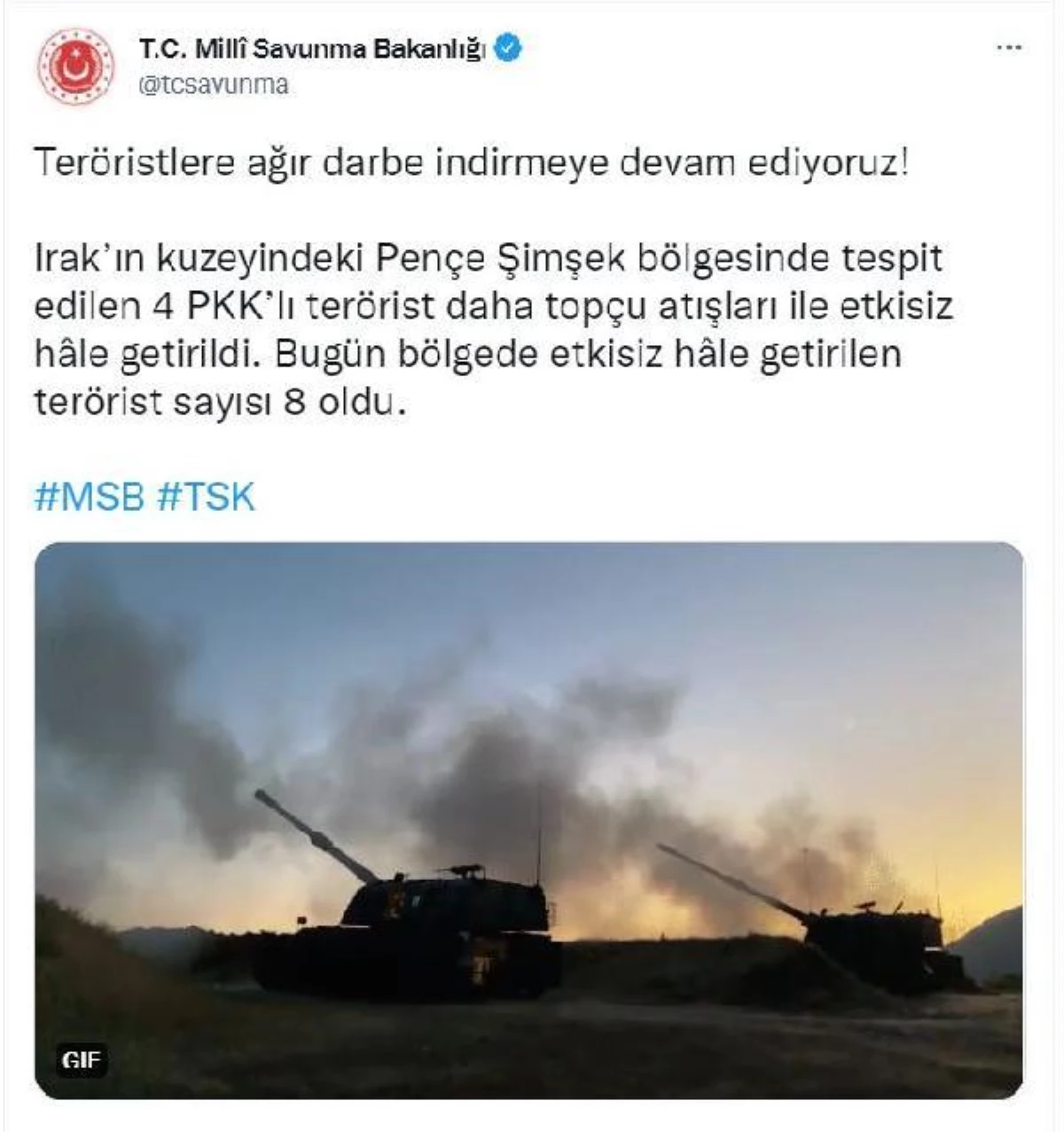 Irak\'ın kuzeyinde 4 PKK\'lı terörist daha etkisiz hale getirildi