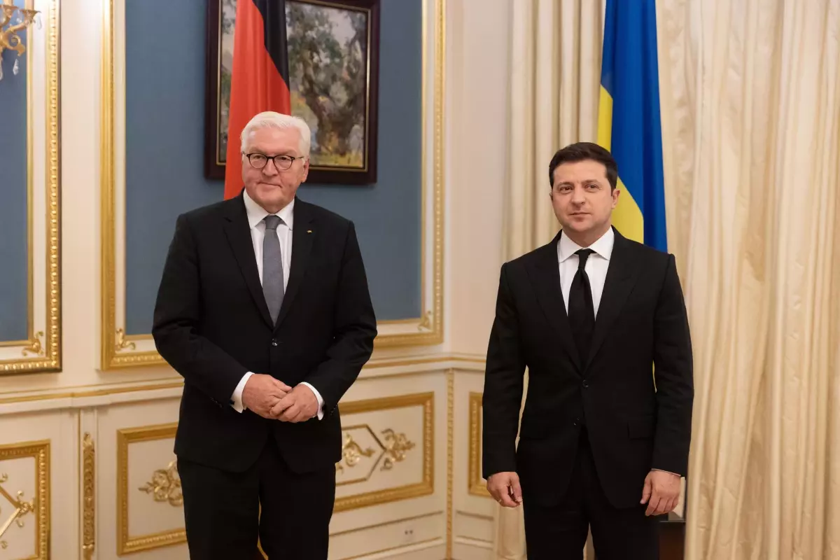 Ukrayna Devlet Başkanı Zelenskiy, Almanya Cumhurbaşkanı Steinmeier ile Kiev\'de görüştü