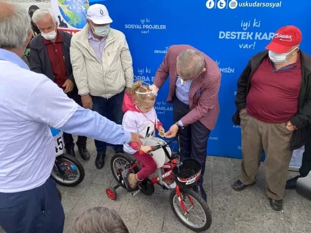 Üsküdar'da Serebral Palsi hastası çocuklar pedal çevirdi