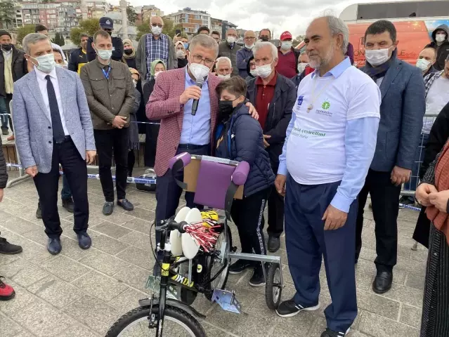 Üsküdar'da Serebral Palsi hastası çocuklar pedal çevirdi