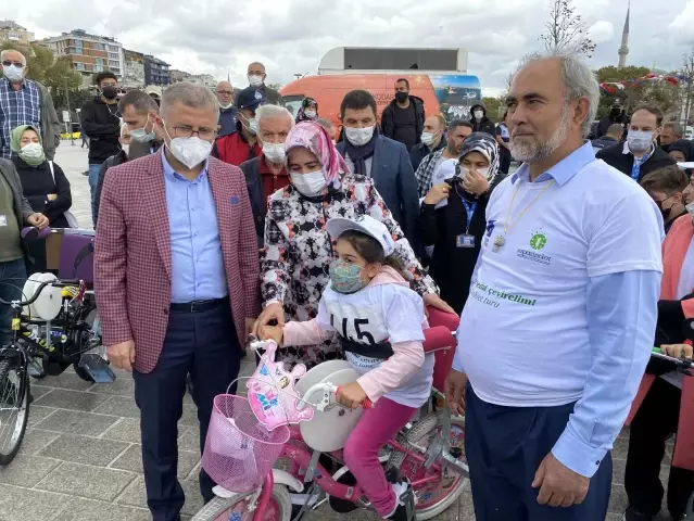 Üsküdar'da Serebral Palsi hastası çocuklar pedal çevirdi