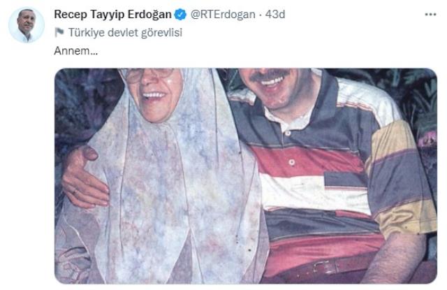 Erdoğan, annesinin ölüm yıl dönümünde duygulandırdı! Arşivinden çıkardığı kareyi 'Annem' notuyla paylaştı