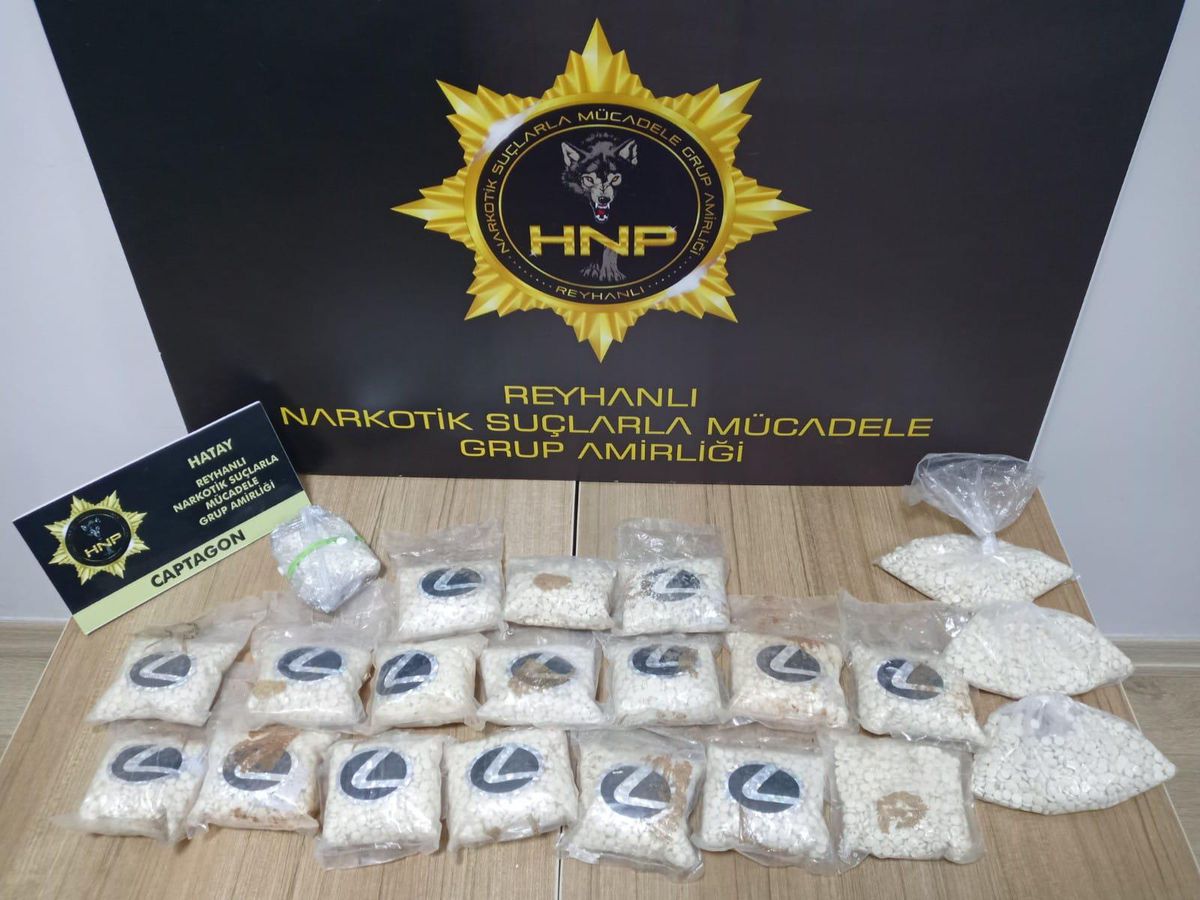 Hatay\'da 21 bin 600 uyuşturucu hap ele geçirildi