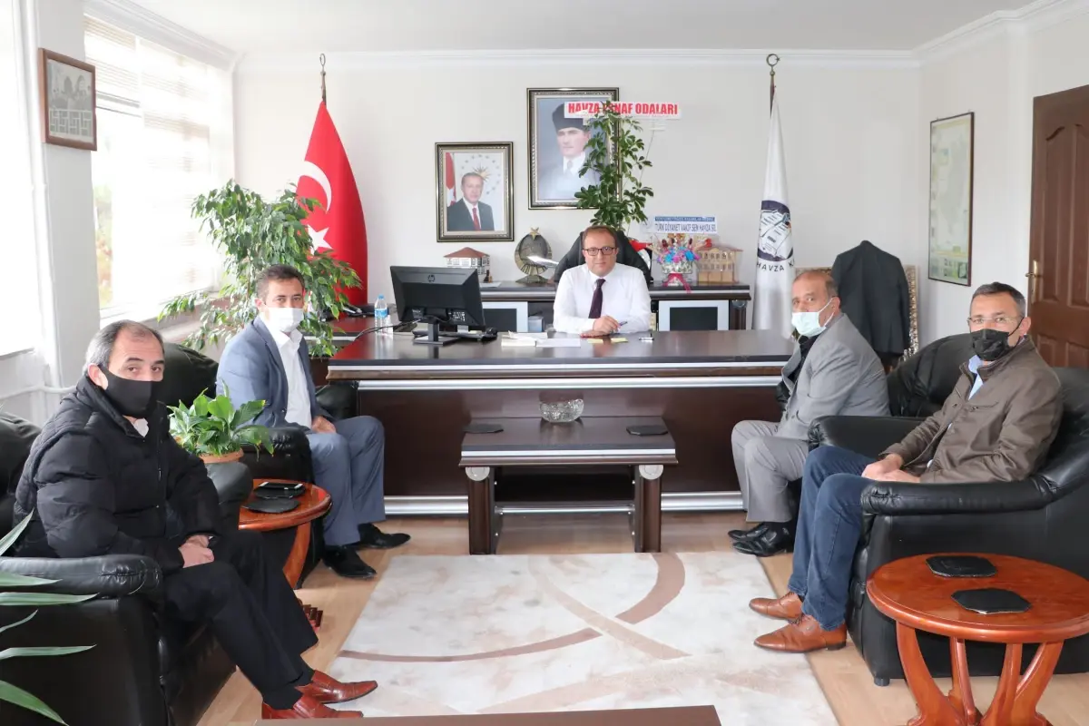 Havza\'da oda başkanlarından Kaymakam Nayman\'a ziyaret