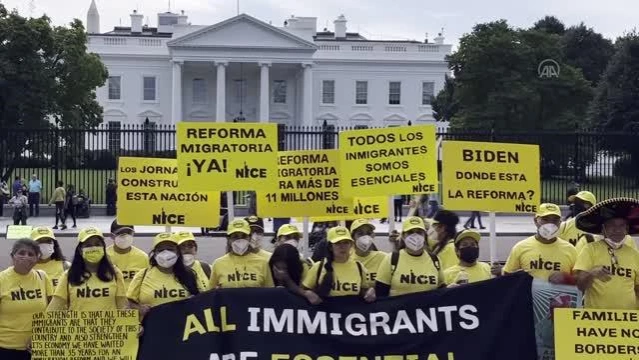 WASHINGTON - ABD'deki yasa dışı göçmenler, Beyaz Saray önünde Biden yönetimini protesto etti