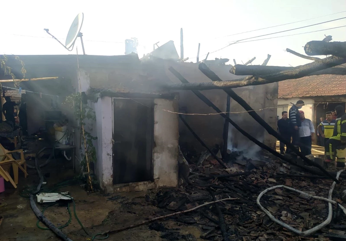Ahmetli\'de ev yangını: 6 keçi telef oldu