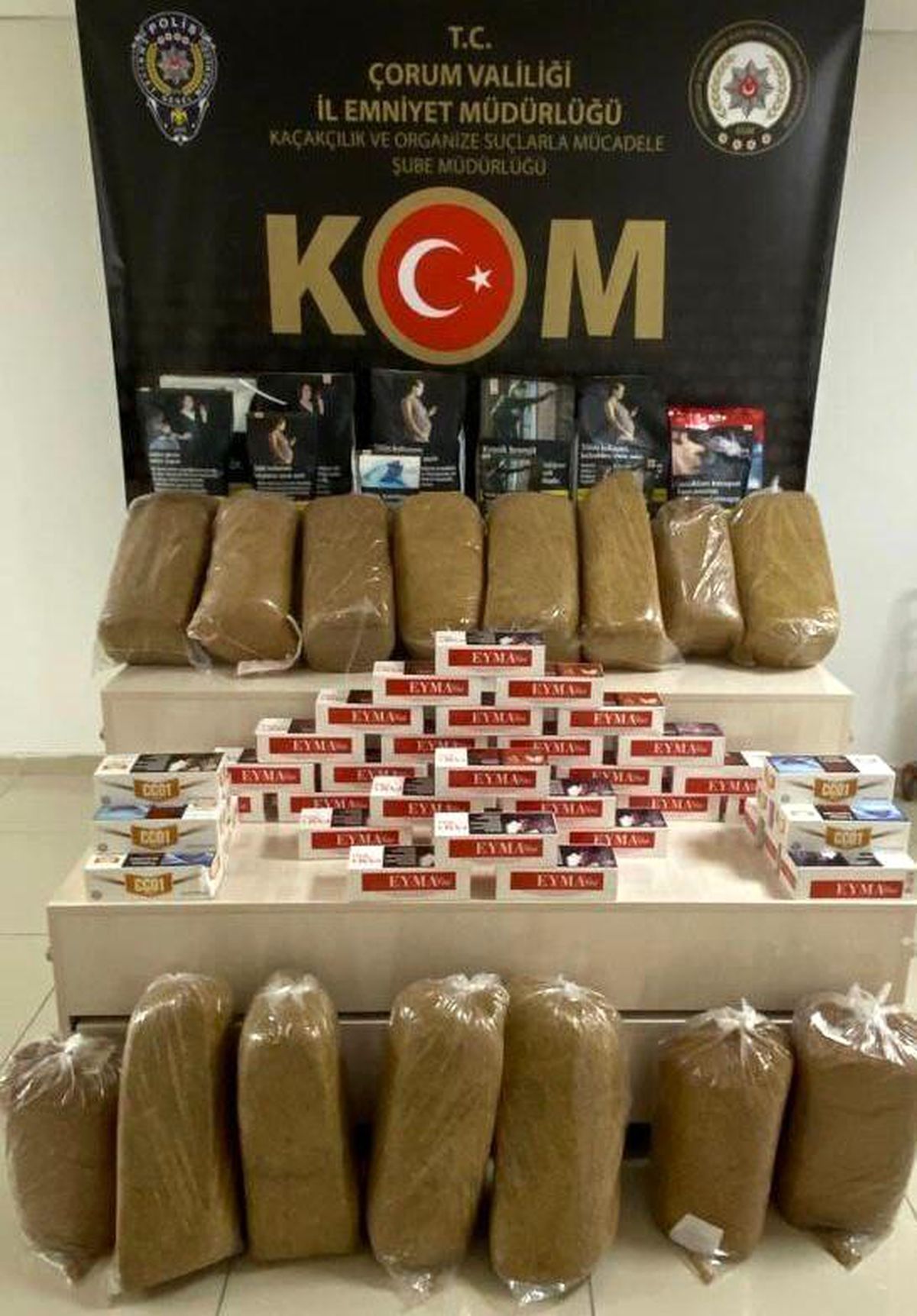 Çorum\'da 14 bin 400 adet kaçak makaron ele geçirildi