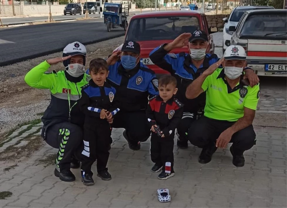 Konya\'da polis kas hastası kardeşlerin polis olma hayalini gerçekleştirdi