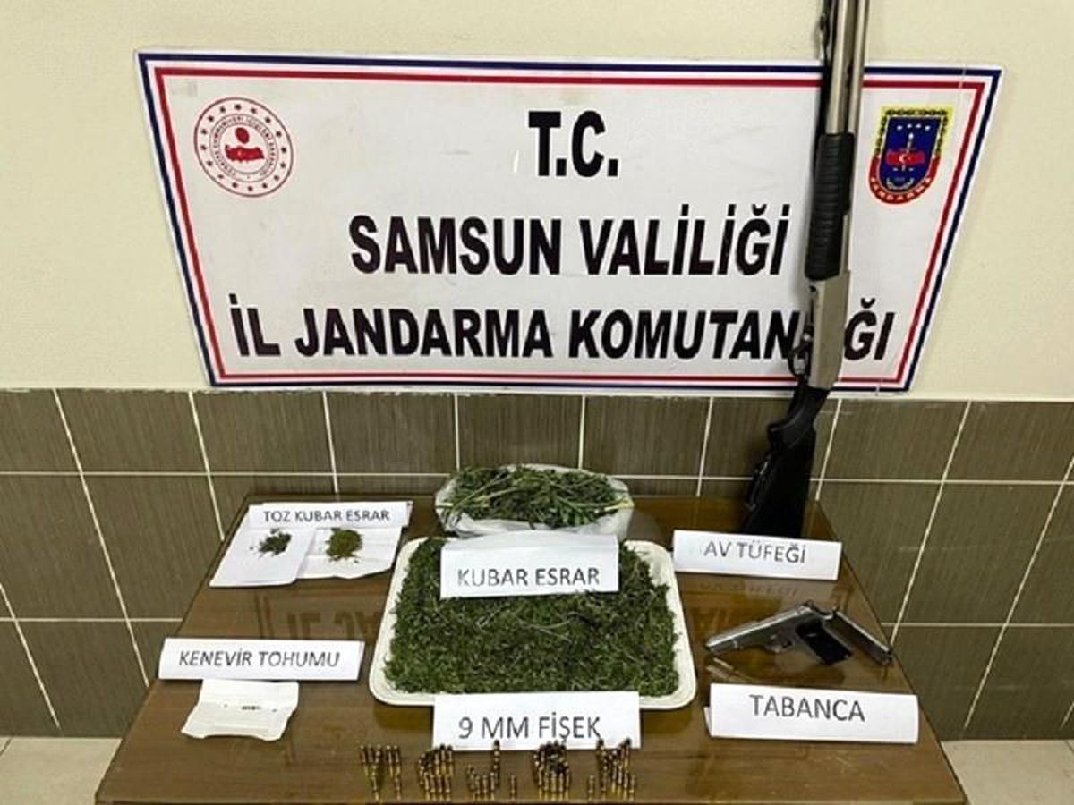 Samsun\'da 5,1 kilo kubar esrar ve 4 bin kök kenevir bitkisi ele geçirildi: 15 gözaltı