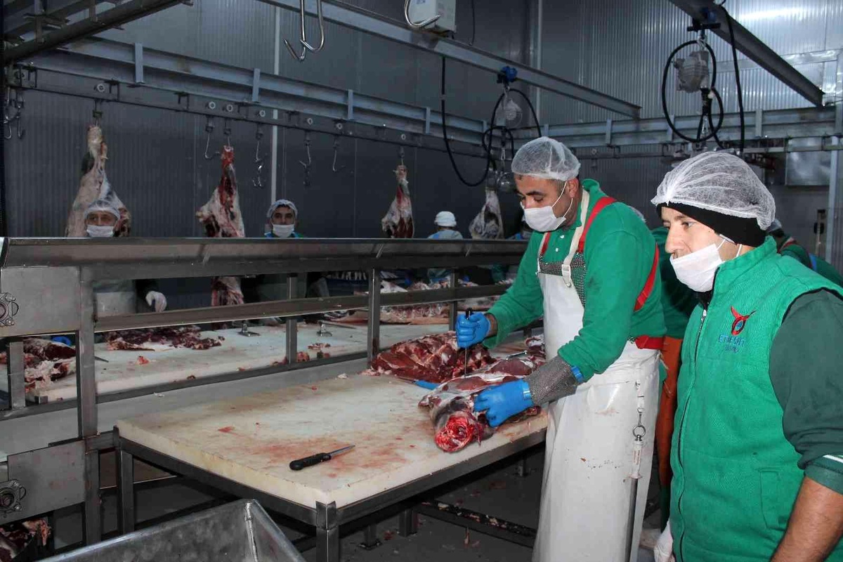 Sivas Et Kombinasında günlük 2,5 ton kavurma üretiliyor