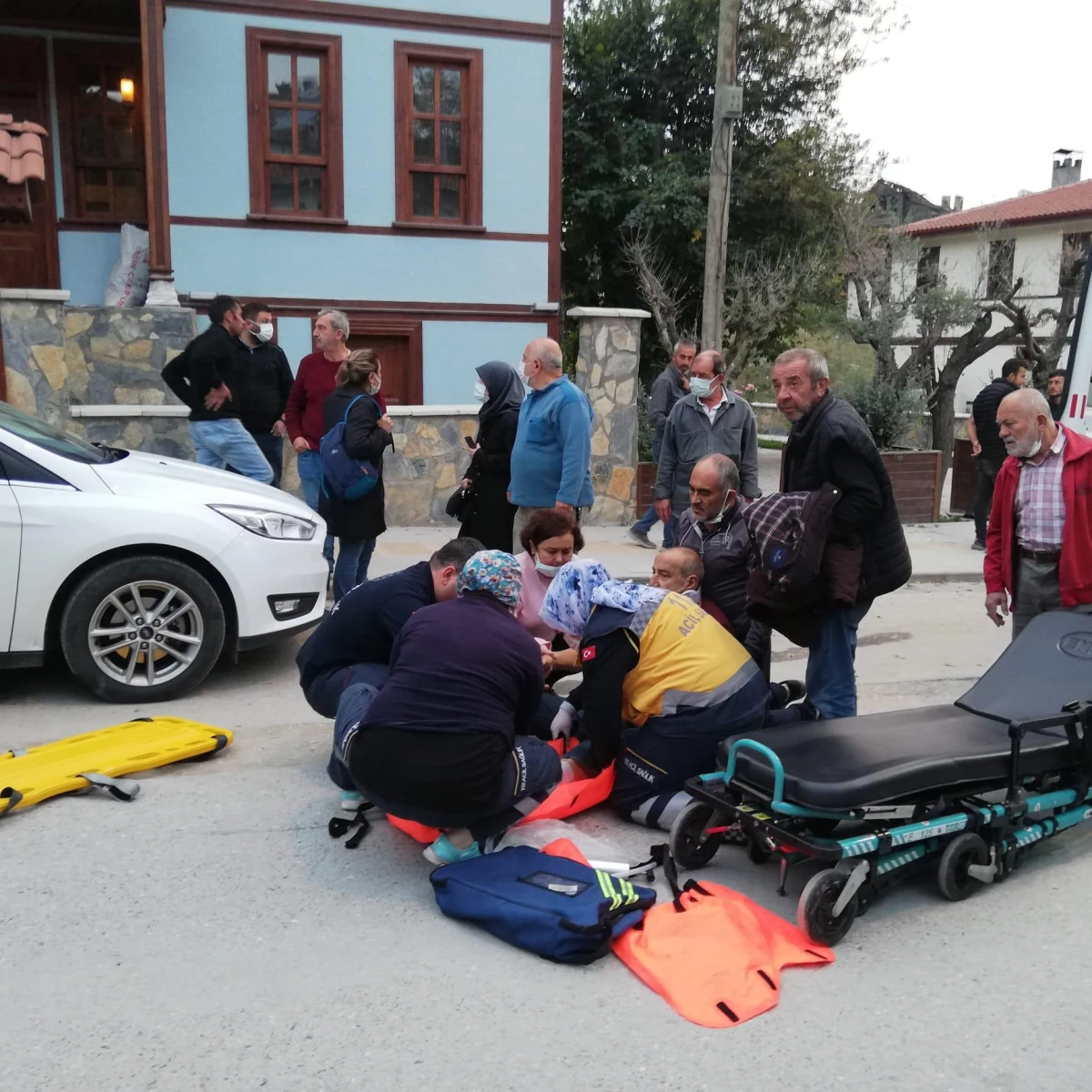 Taraklı\'da devrilen motosikletin sürücüsü yaralandı