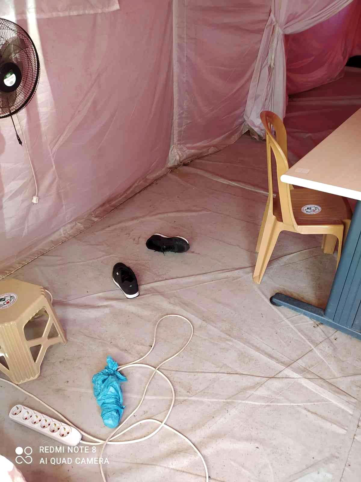 Giresun\'daki aşı çadırına zarar verildi