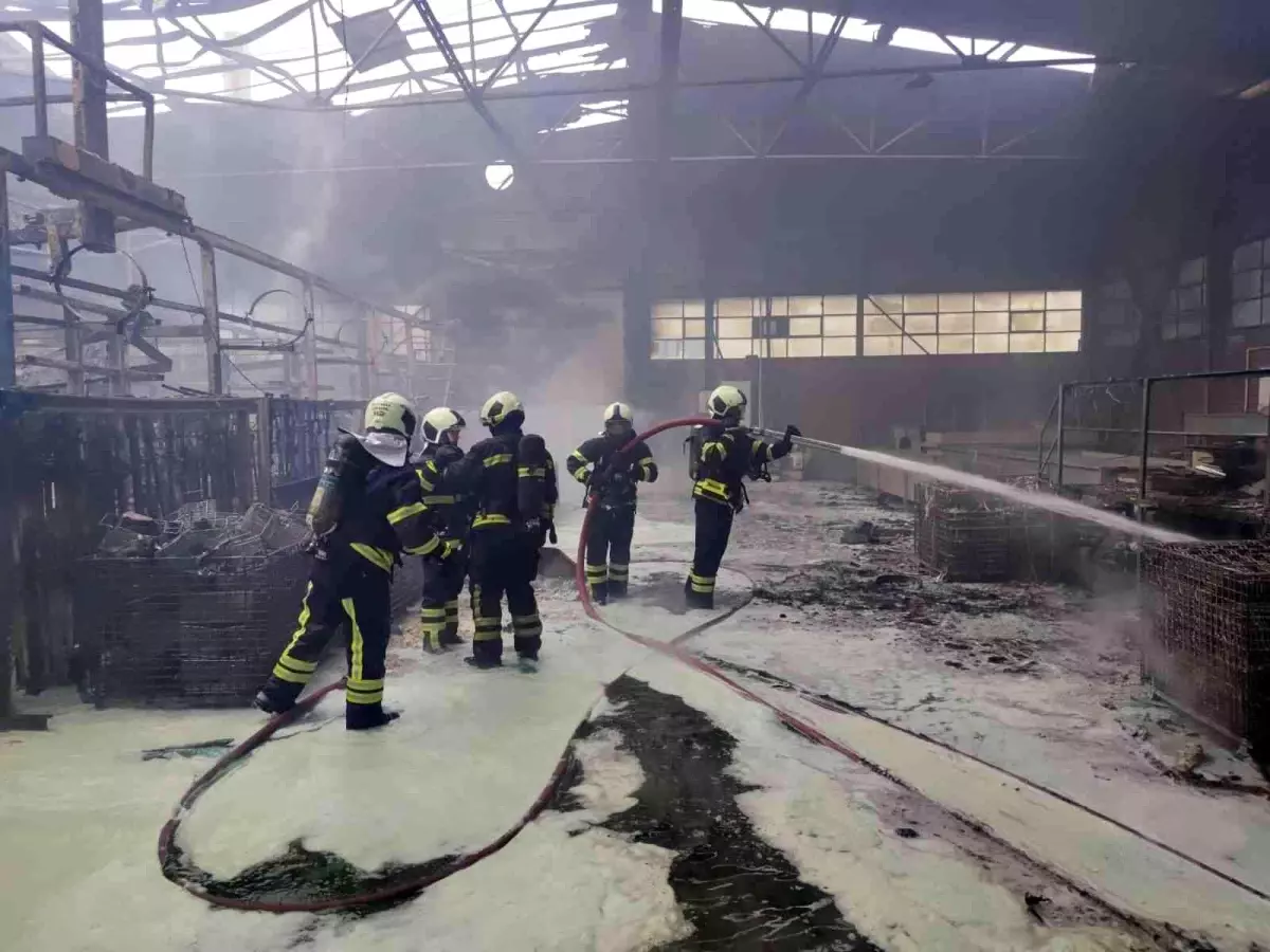 Yağ fabrikasında korkutan yangın