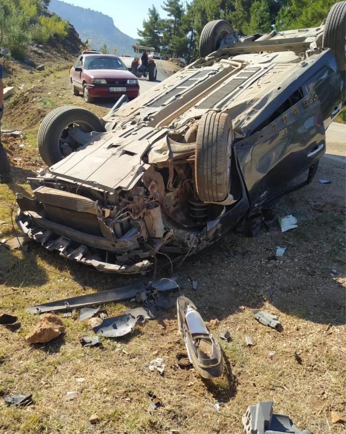 Aladağ\'da otomobilin devrilmesi sonucu 1 kişi yaralandı