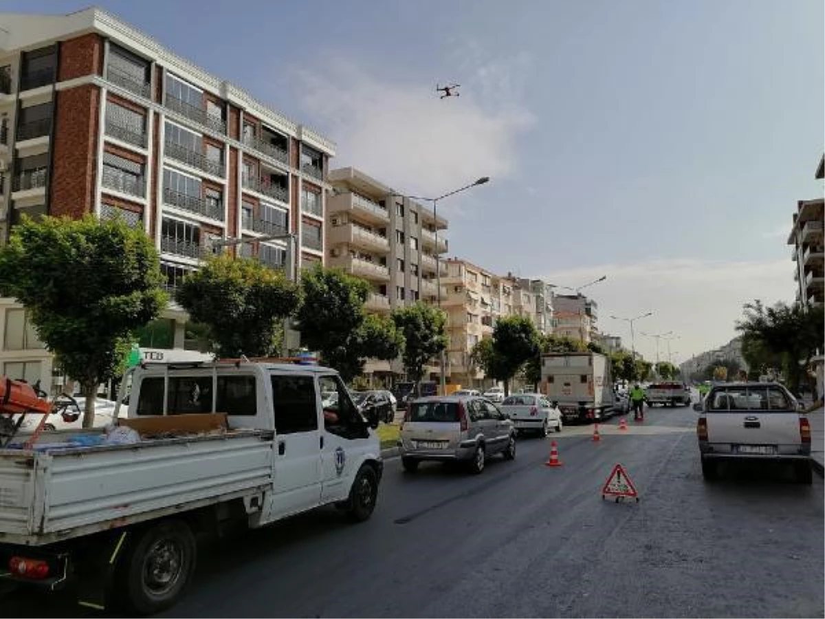 İzmir\'de dron destekli trafik denetimi