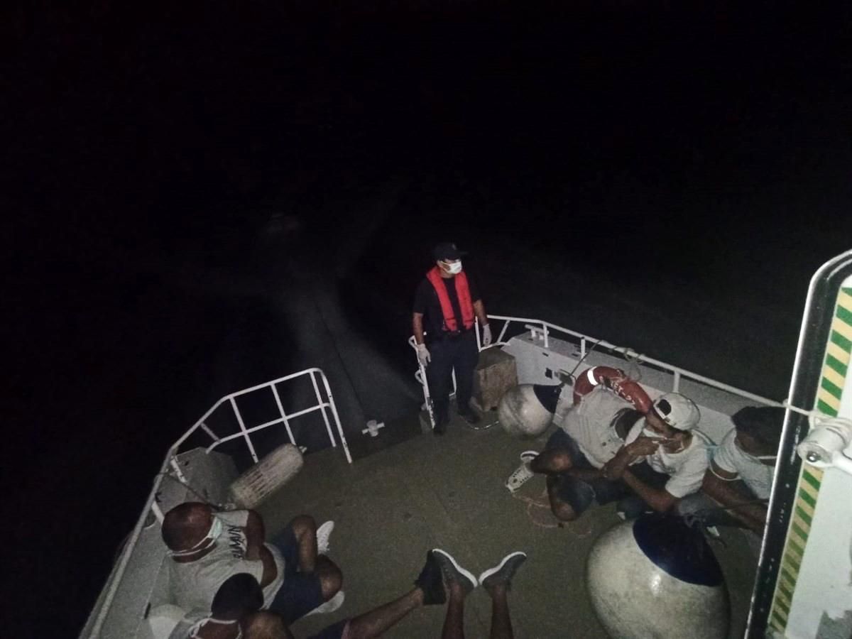 Bodrum açıklarında 7 düzensiz göçmen kurtarıldı
