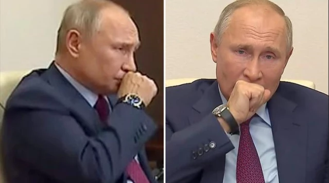 Öksürdüğü fark edilen Putin'den mesaj: Her şey yolunda