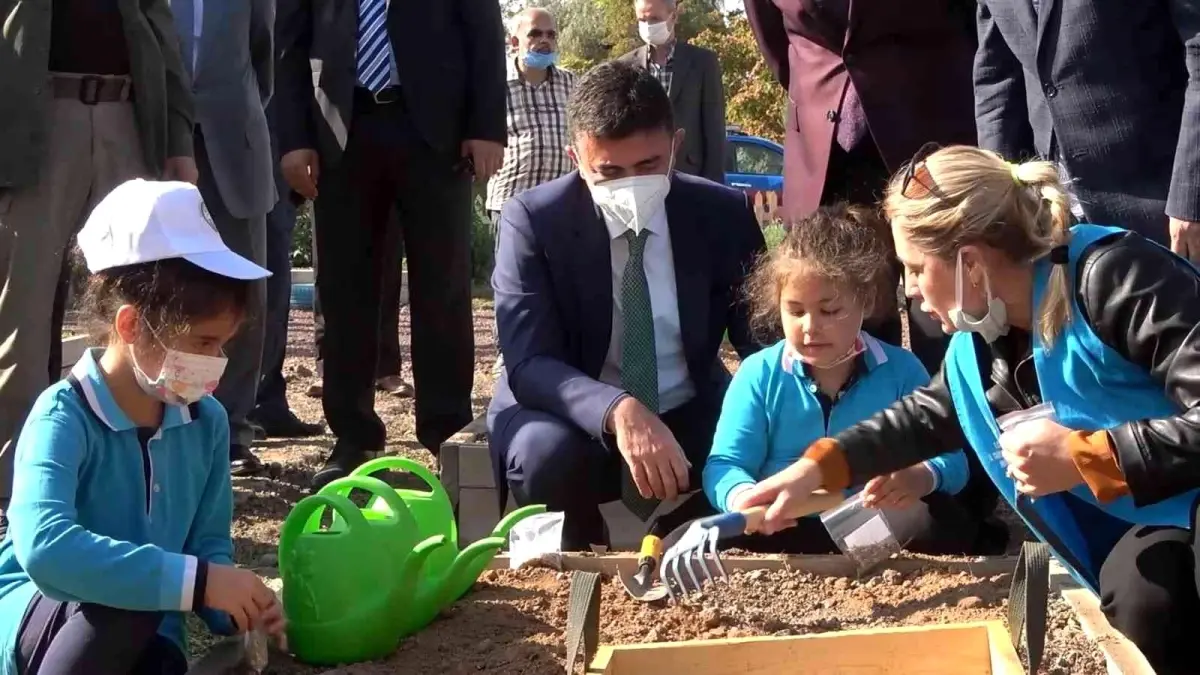 Öğrenciler, Çocuk Tarım Akademisi\'nde tarımı öğreniyor