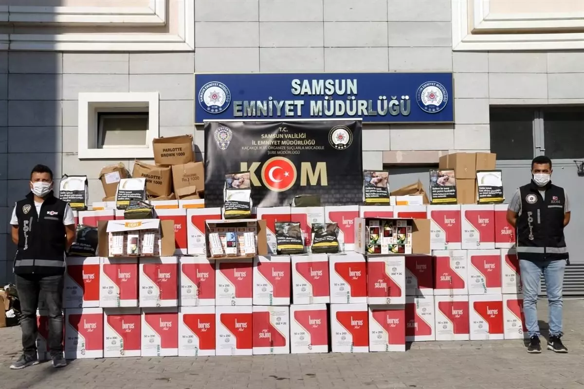 Son dakika haberleri: Samsun\'da 4 milyon 230 bin dal bandrolsüz boş makaron ele geçirildi: 2 gözaltı