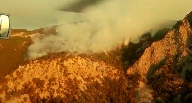Antalya'daki yangına havadan ve karadan müdahale sürüyor