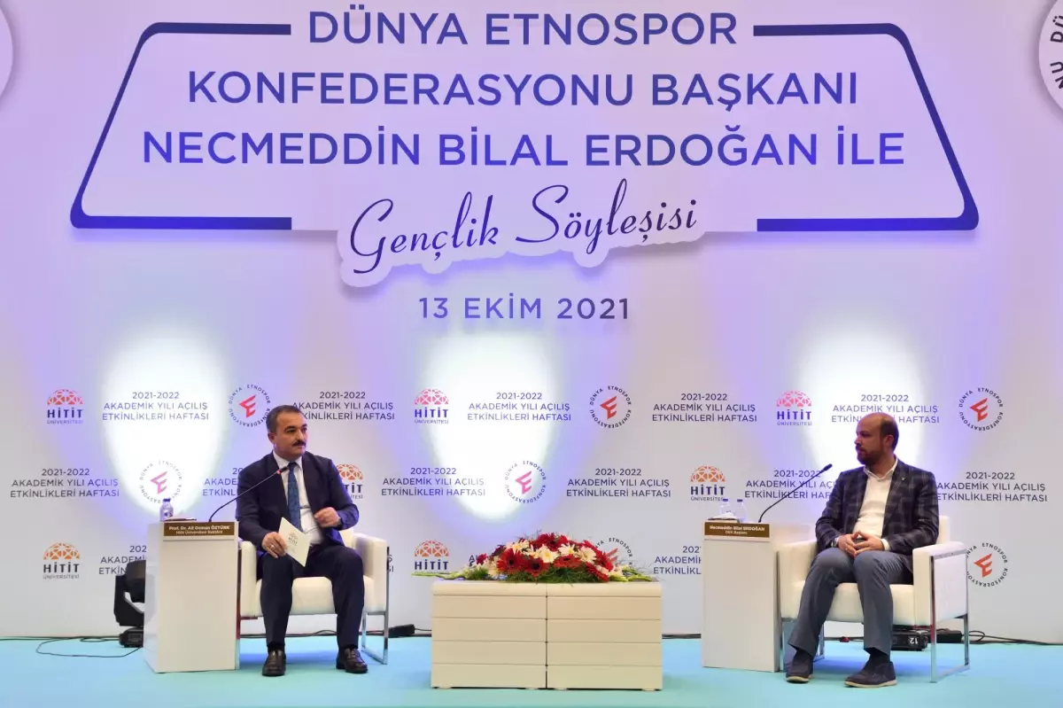 Dünya Etnospor Konfederasyonu Başkanı Bilal Erdoğan, söyleşiye katıldı