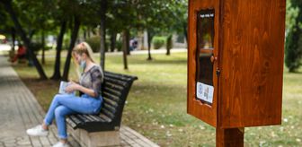 Karadağ'daki parklara seyyar kütüphaneler kuruldu