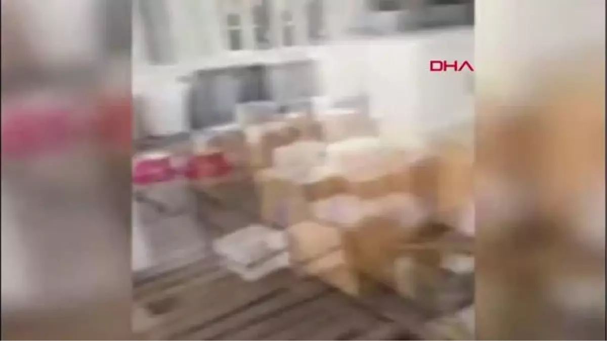 Müşteri ile kargocu arasındaki kavga kamerada