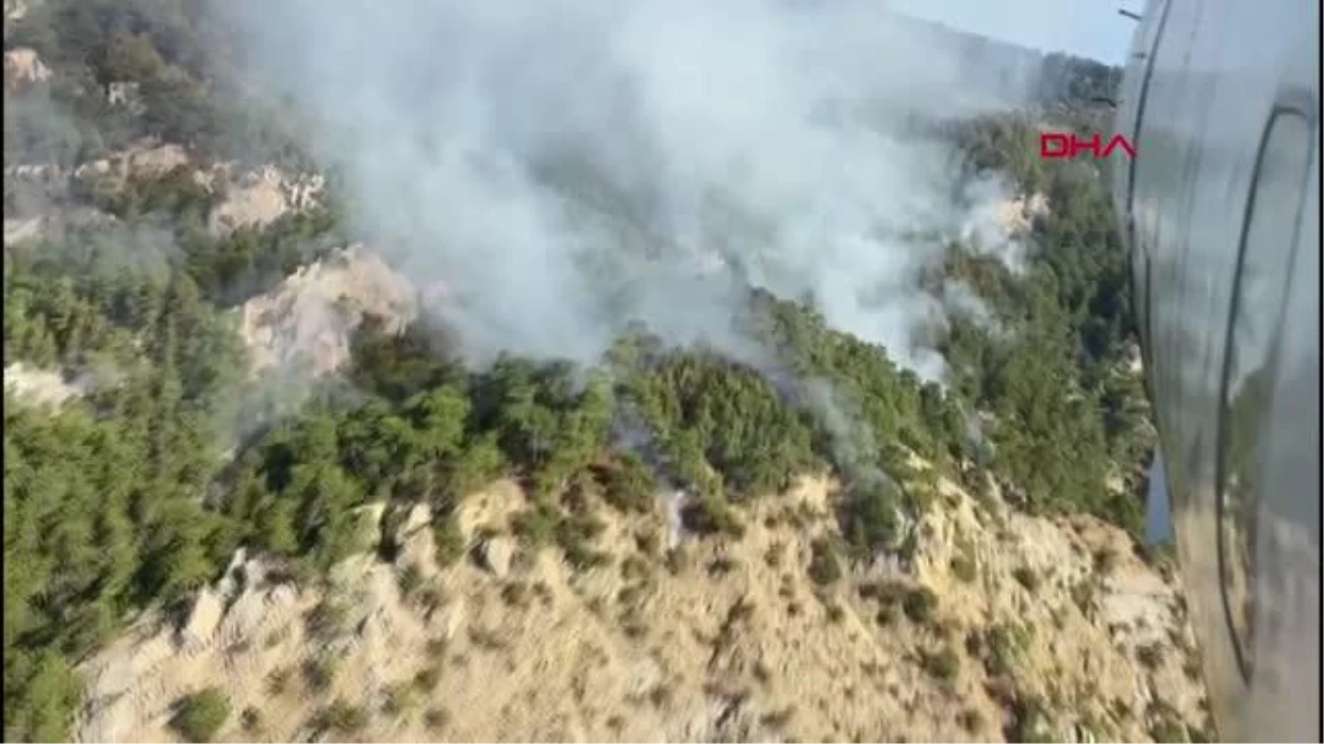 Antalya\'daki orman yangını, Göynük Kanyonu\'na ilerliyor (2)